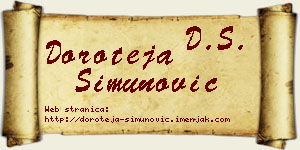 Doroteja Simunović vizit kartica